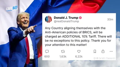 Trump cảnh báo quốc gia ủng hộ BRICS sẽ bị áp thuế nhập khẩu tăng 10%
