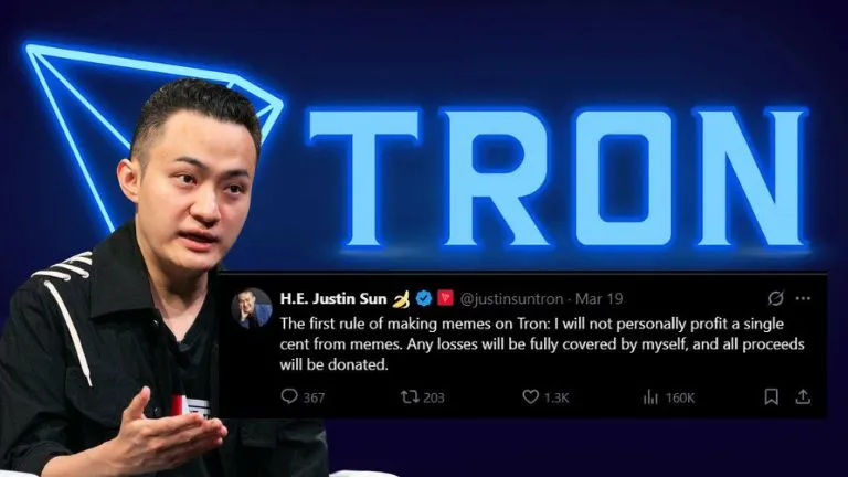 Justin Sun Cam Kết Không Hưởng Lợi Từ Memecoin Trên Tron