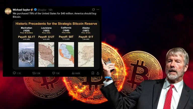 Michael Saylor kêu gọi Mỹ mua Bitcoin: “Giống như mua đất trong lịch sử”