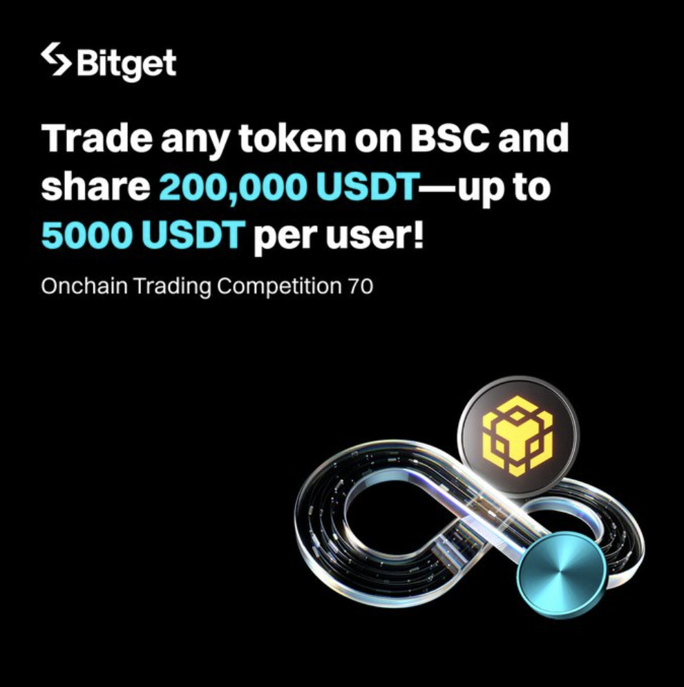 Hình ảnh bài viết: Bitget Onchain Khởi Động Cuộc Thi Giao Dịch BSC Token – Cơ Hội Nhận Thưởng Lên Tới 200,000 USDT