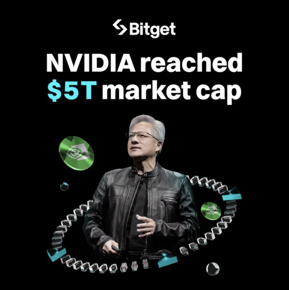 NVIDIA Trở Thành Công Ty 5 Nghìn Tỷ USD Đầu Tiên Trong Lịch Sử – Cơ Hội Lớn Cho Nhà Đầu Tư Trên Bitget Hình ảnh bài viết: NVIDIA Trở Thành Công Ty 5 Nghìn Tỷ USD Đầu Tiên Trong Lịch Sử – Cơ Hội Lớn Cho Nhà Đầu Tư Trên Bitget