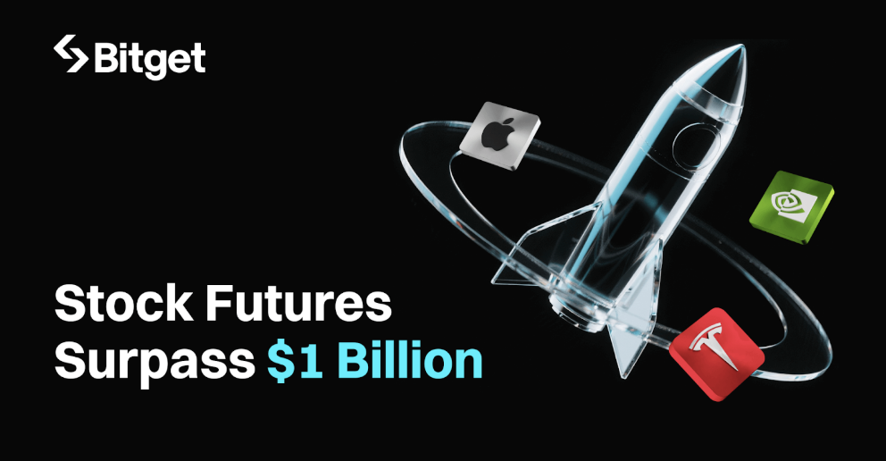 Hình ảnh bài viết: Futures cổ phiếu của Bitget vượt mốc 1 tỷ USD khối lượng giao dịch tích lũy