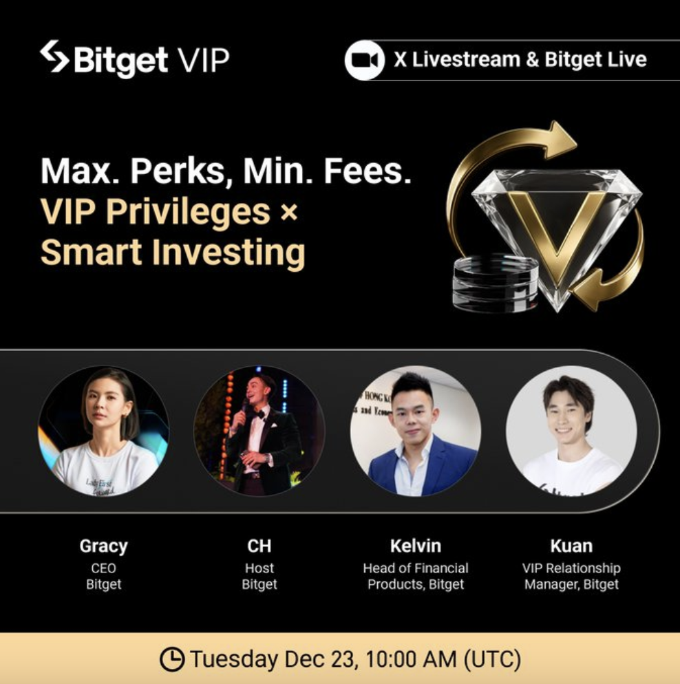 Hình ảnh bài viết: Tiêu Điểm 23/12: Cùng CEO Bitget- Gracy Chen Giải Mã Đặc Quyền VIP & Chiến Lược Đầu Tư Thông Minh – Bước Chuẩn Bị Tối Thượng Cho Năm 2026
