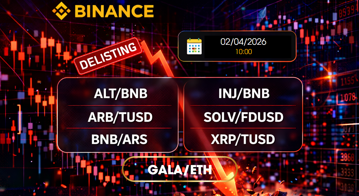 Hình ảnh bài viết: Binance thông báo hủy niêm yết các cặp giao dịch spot vào ngày 2/4